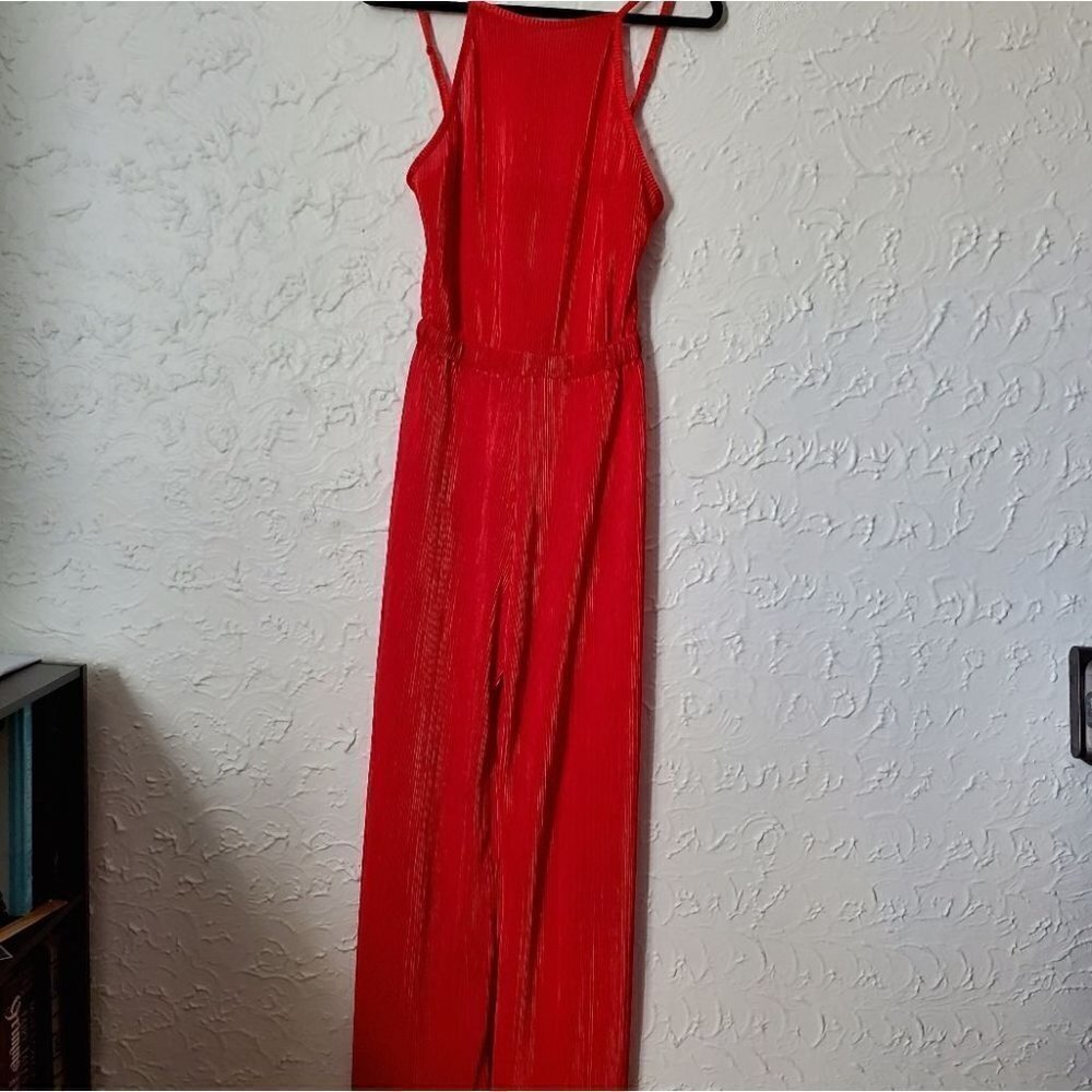 Studio Pasha Red Ribbed Jumpsuit - Picture 4 of 7
